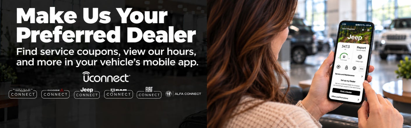 uconnect® make us your preferred dealer | Joe Ricci's Bayshore Chrysler Dodge Jeep Ram in Pigeon MI